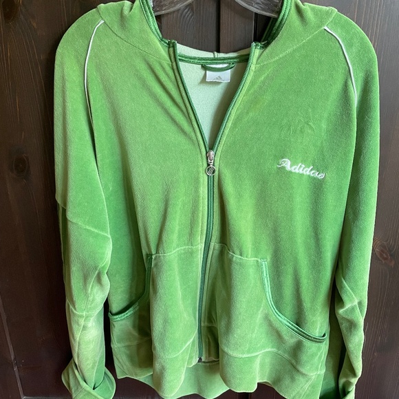 Adidas Jackets & Blazers - Adidas Vintage Velour Hoodie - Women's Large